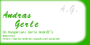 andras gerle business card